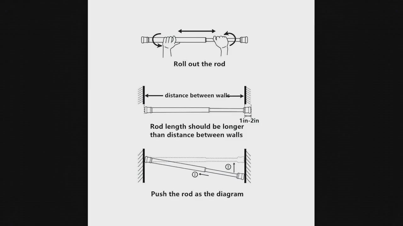 SPACIO Drill-Free Adjustable Rod
